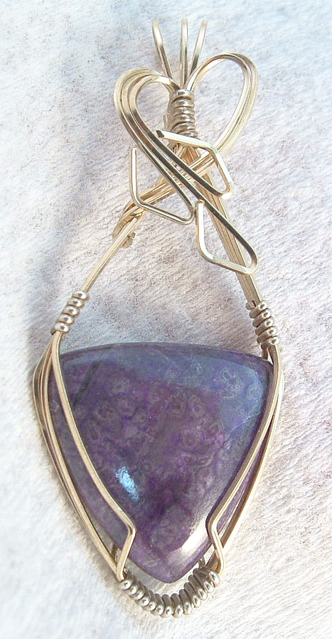 Sugilite pendant, handmade sugilite jewelry for sale