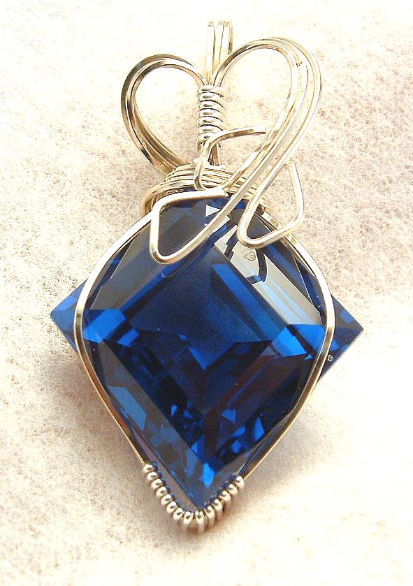 London blue topaz jewelry, handmade topaz pendant for sale